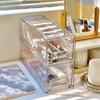 Acrylic Drawer-type Cosmetics Makeup Storage Box Organizer Desktop Storage Transparent Drawer Dustproof Mask Clear Boxes Cabinet