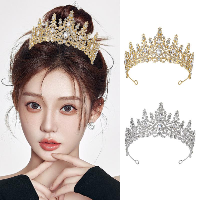 Bridal Crown Luxury Full Diamond Wedding Dress Accessories Wedding Headgear Birthday Party Crown Hair Accessories