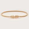Fashion Leaves Gold Chain Belt Female Waist Adjustable Desinger Belts For Women Leaf Luxury Brand Punk Dress Elastic Waistband