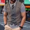 Men's casual suit and tie printed short-sleeved crew neck new men's role-playing party T-shirt