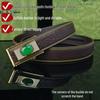 Ceinture en Cuir pour Homme avec Boucle Automatique en Acier Inoxydable & Jade - Ceinture Casual de Luxe