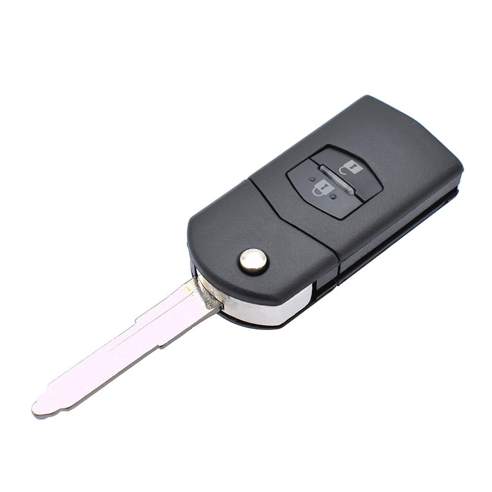 2 Buttons Key Remote Case Shell For Mazda Demio 2 3 5 6 M2 M3 CX7 CX9 RX8 MX5 MPV Fob Key Replacement Repair Kit Blank Key Blade