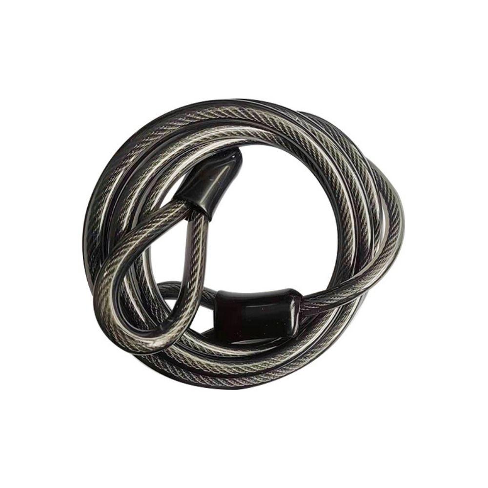 Anti-diefstal Fietslot Kabel Flexibel Dubbele Lussen Fietsen Sterke Staalkabel Multifunctioneel Vinyl Gecoate Staaldraad Gevlochten Touw