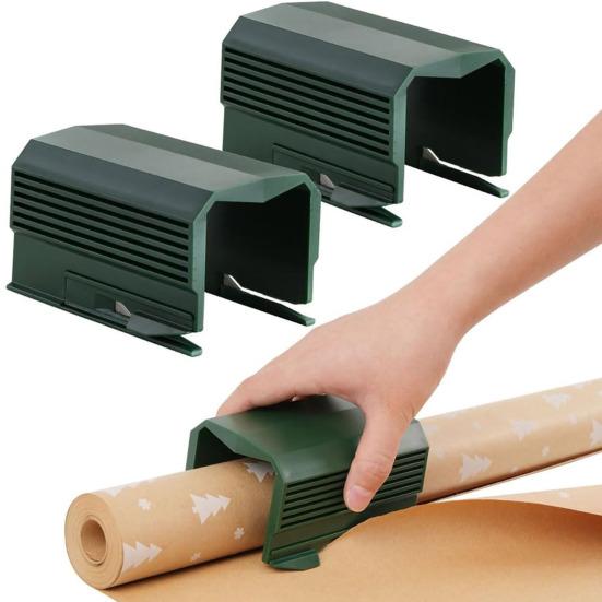 Christmas Wrapping Paper Trimmer Easy Cutting Gift Packaging Paper Slider Tool with Anti-Slip Design