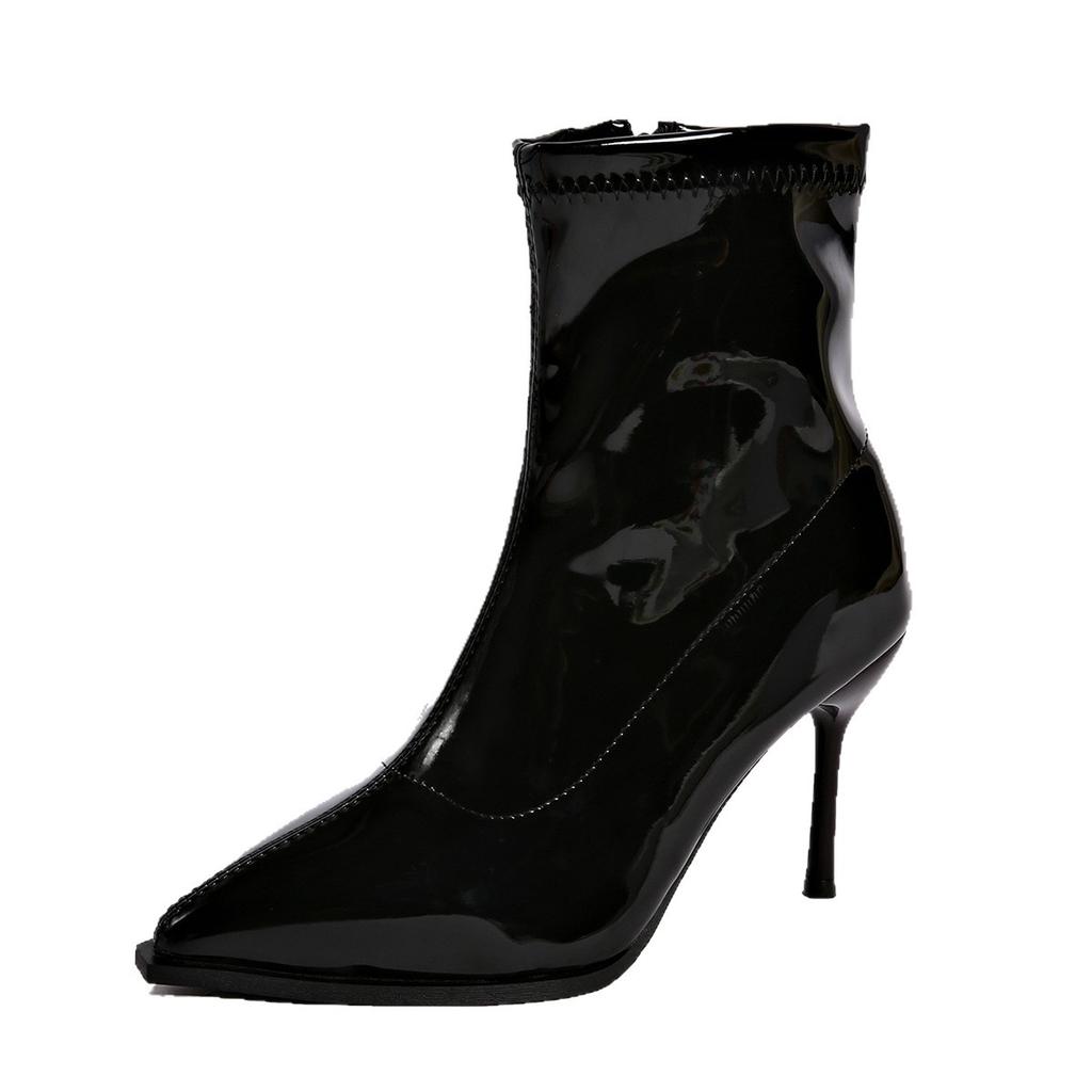 Europe, America and the United States In the Spring and Autumn of 2025, the New Pointed Head Super High Heel Short Boots Women's Thin Heel Short 