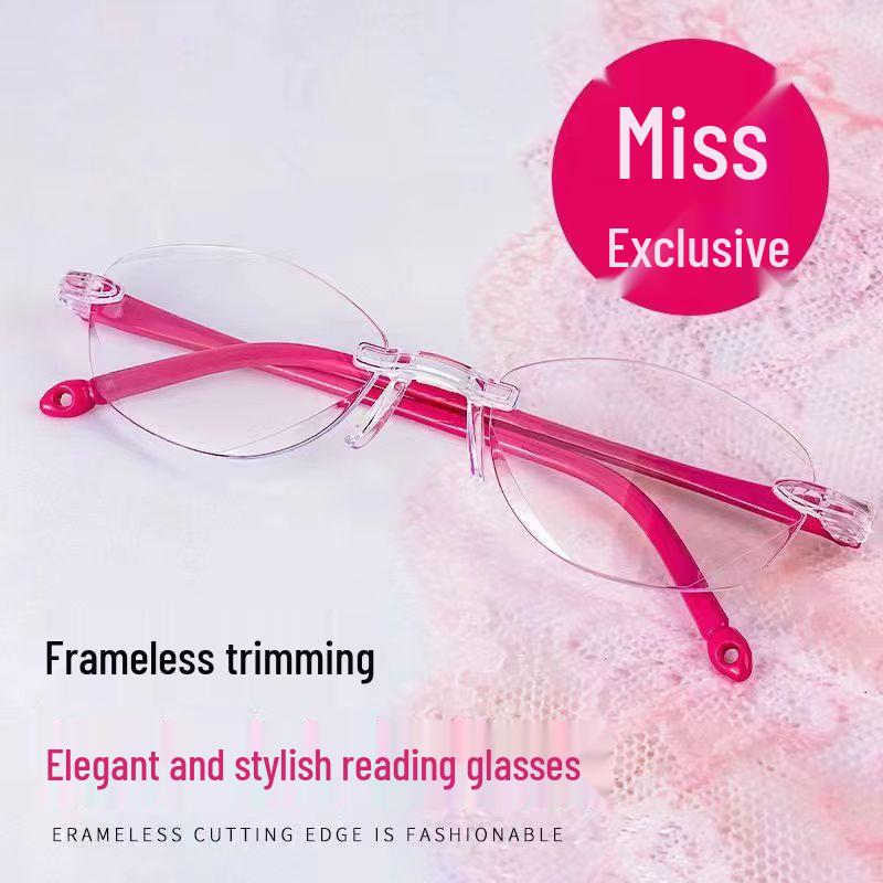 SmartZoom Rimless Reading Glasses with Auto Diopter & Blue Light Filter