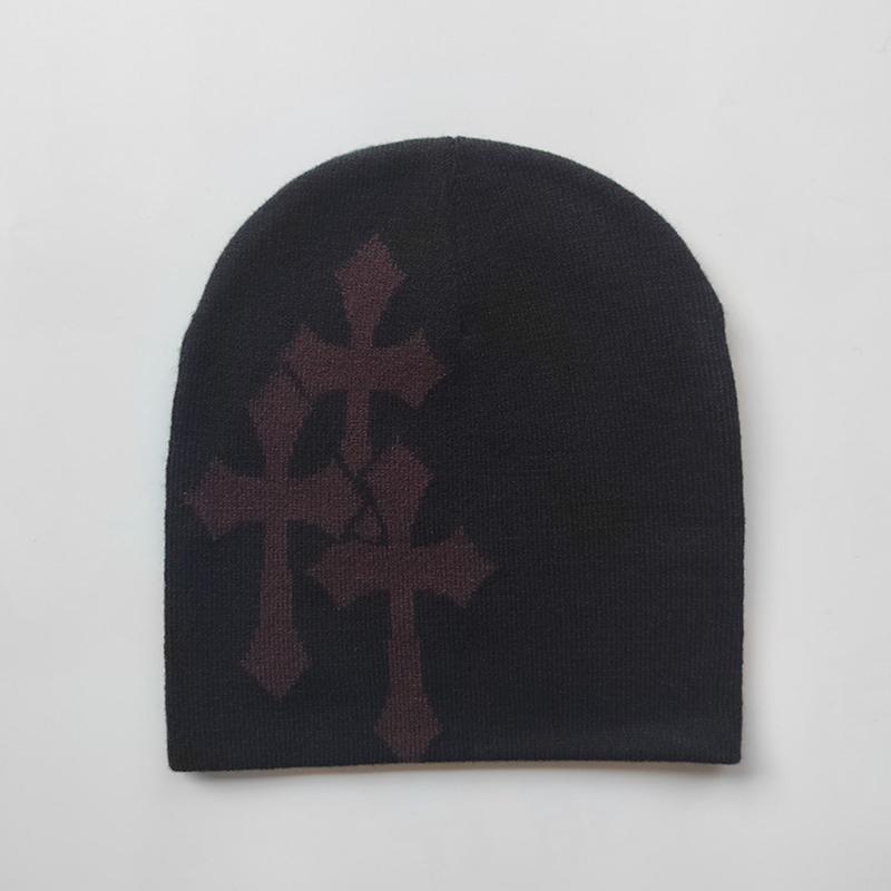 Y2K Kreuzstrickmütze Herbst Winter Street Unisex Warm Persönlich Vielseitig Nischen Beanies