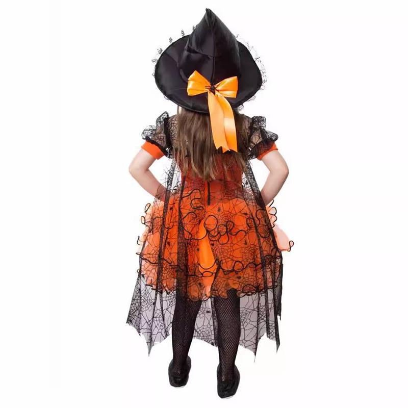 Halloween Costume Girls Princess Spider Mesh Dress Children Elegant Dresses Christmas