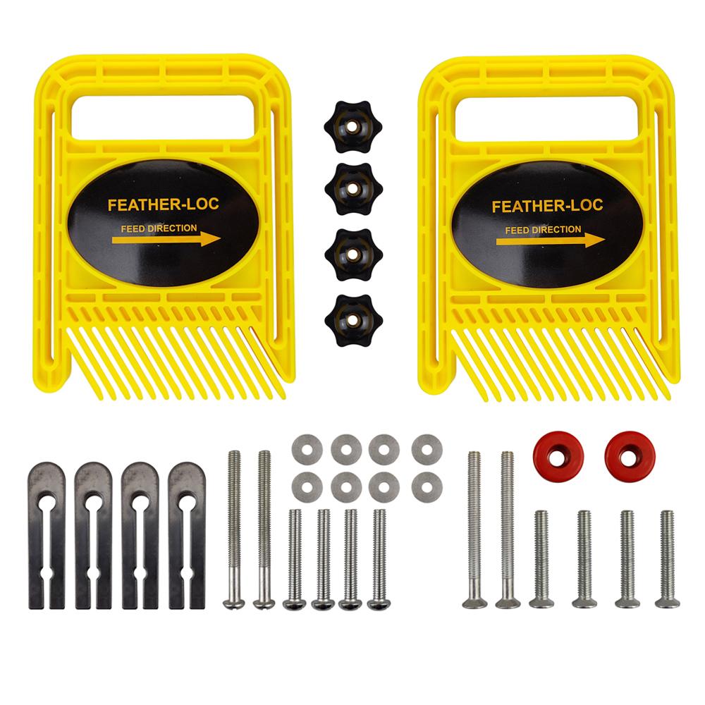 

New Extended Feather Loc Board Set Multi-purpose Double Featherboards Miter Gauge Slot Woodworking Saw Table DIY Safety Tools жовтий