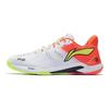 Li Ning Cloud Thunder Synthetic Leather Shock Absorbing Non-Slip Wear-Resistant Breathable Low-Top Badminton Shoes Unisex Sneaker White Red AYAS028-4