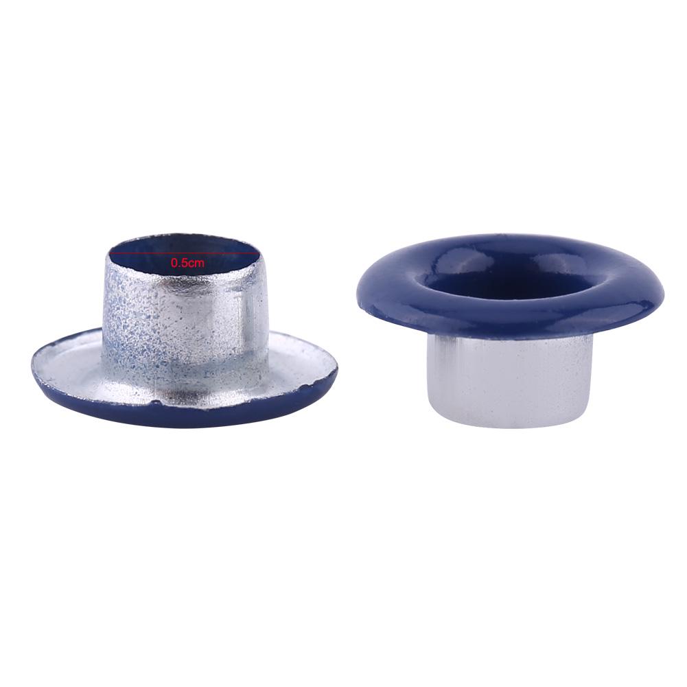 5 Farben 100Sets 5mm Metallic Scrapbooking Ösen Schnalle Leder Handwerk Bekleidung Zubehör Neu