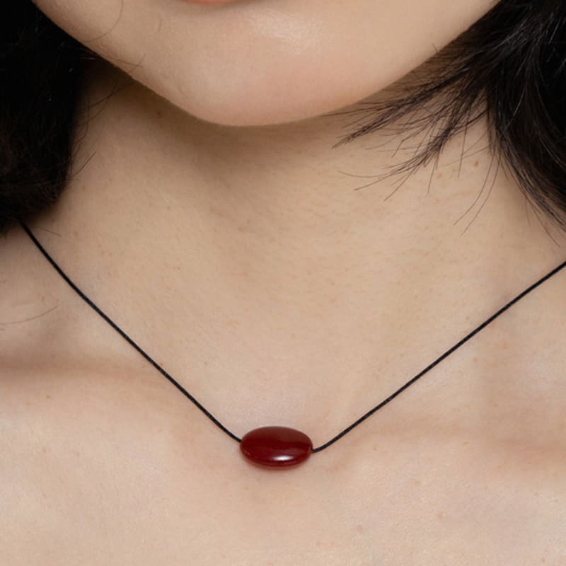 

geegee oval jamano string necklace 42cm