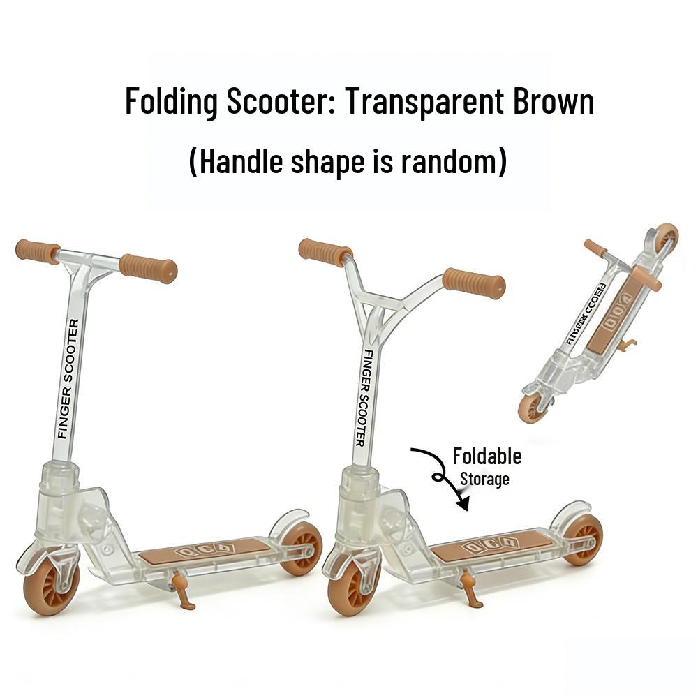 Mini Transparent Folding Finger Scooter Skateboard Model – Creative Toy Gift Ornament