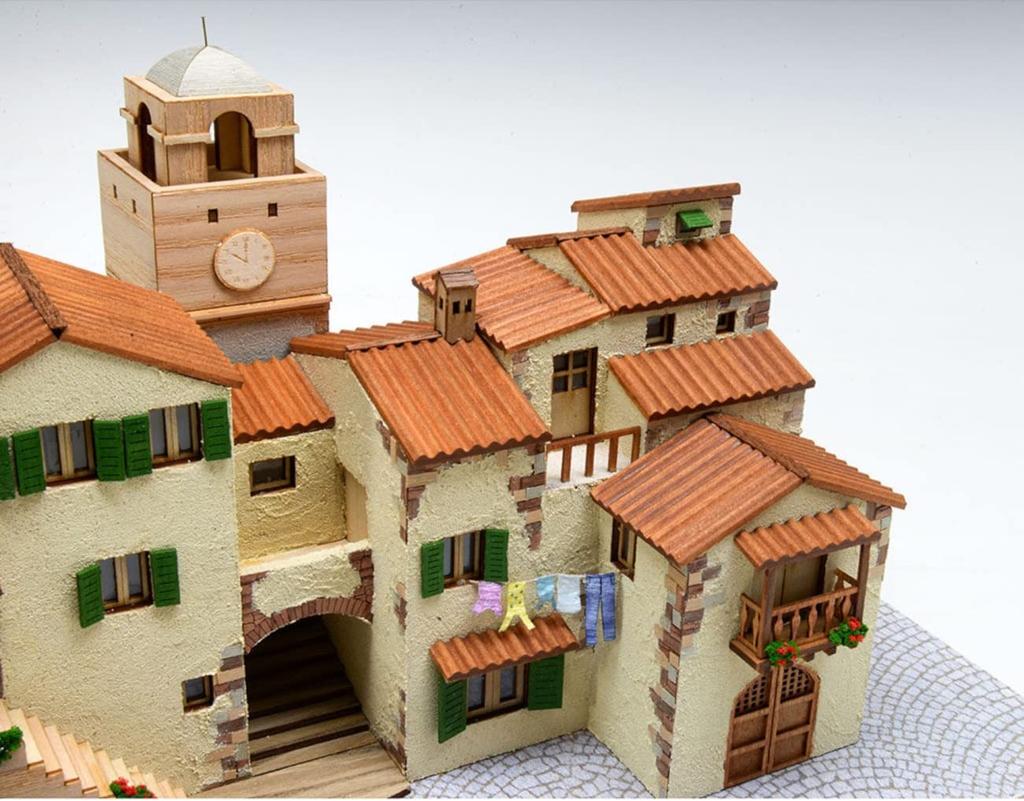Woody Joe 1/87 European Streets Series, Italy, Wooden Model Assembly Kit