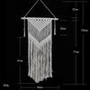 Pure Cotton Tapestry Hand Woven Cotton Tassel Hanging Tapestry for Living Room Wall Decor Beautiful Apartment Dorm Room Decoration