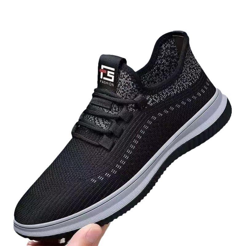 Men's shoes spring and summer new breathable casual shoes large size men's shoes comfortable versatile mesh one pedal casual men's shoes