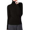 Women's Casual And Fashionable Knitted Pile Collar Solid Color Long Sleeved Top