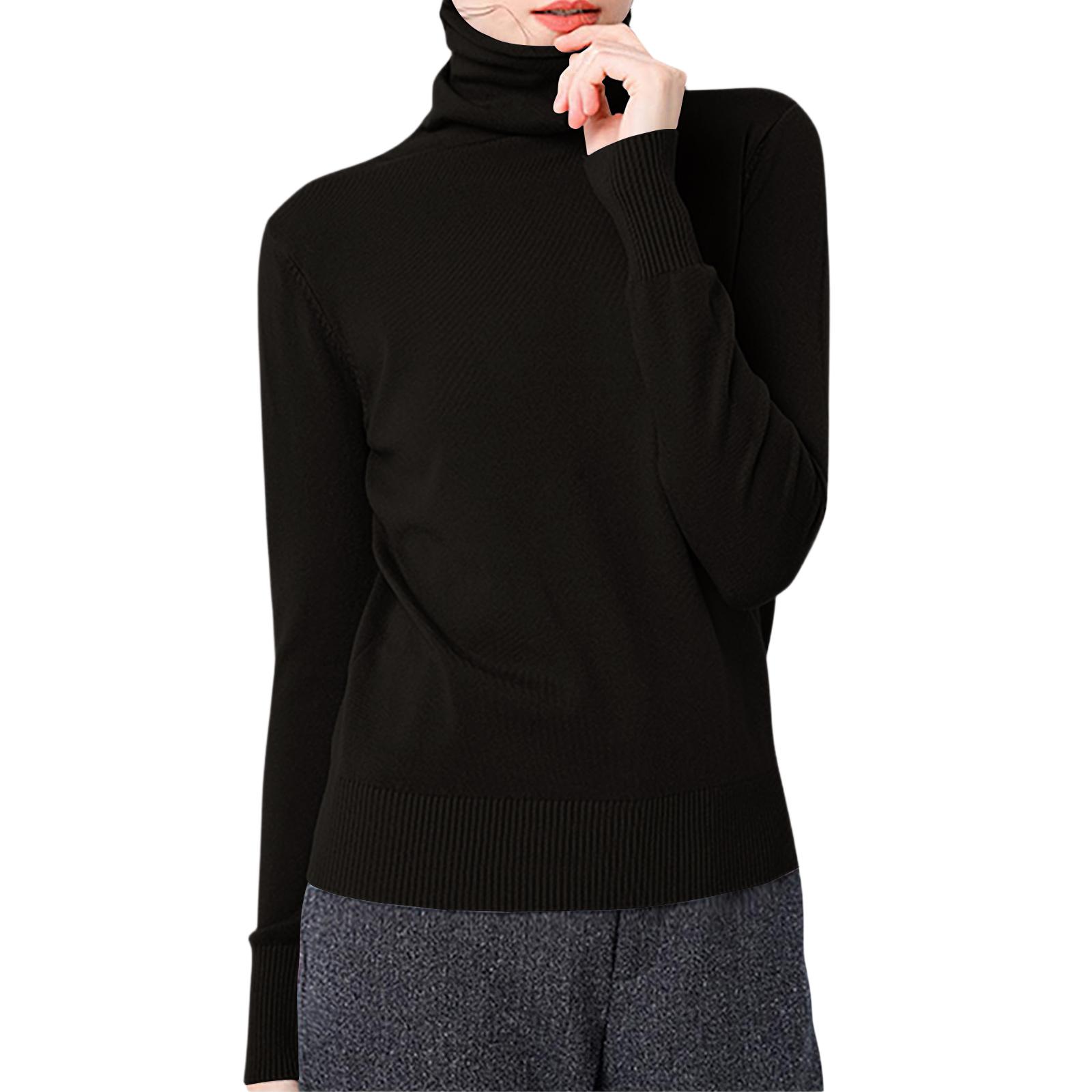 

Women s Casual And Fashionable Knitted Pile Collar Solid Color Long Sleeved Top XXL