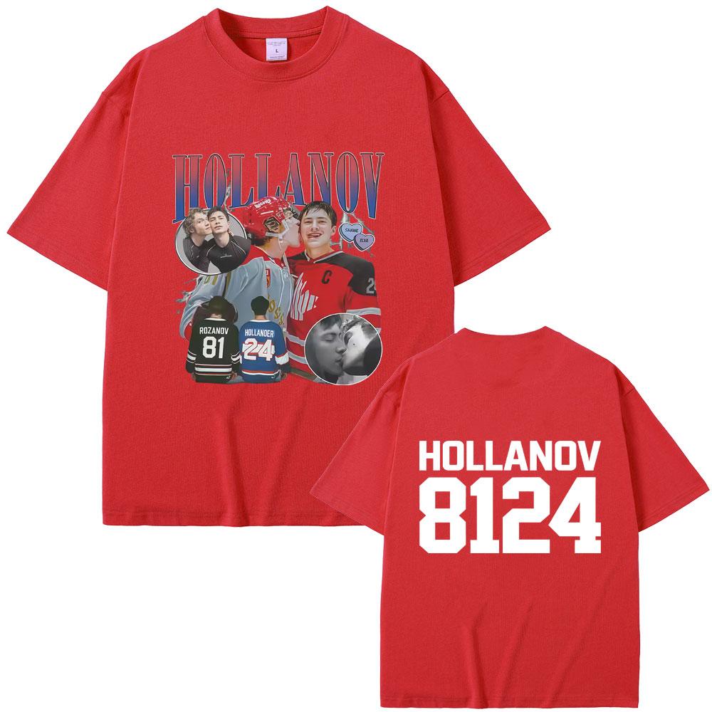 Heated Rivalry Shane Hollander Ilya Rozanov Hollanov 2481 Graphic Tshirt Men Women Fashion Casual T Shirts Male Vintage Tshirt