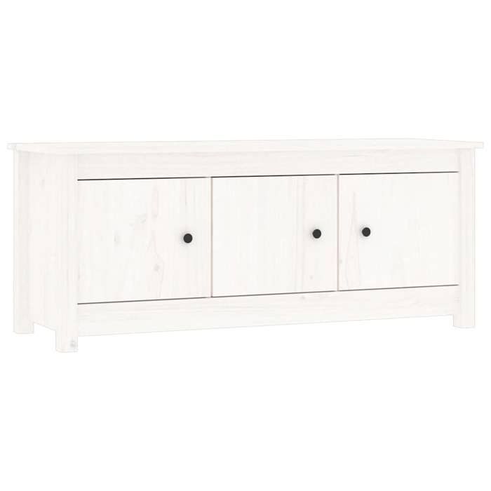 Maison Exclusive - Armoire à chaussures Blanc 110x38x45,5 cm Bois de pin massif