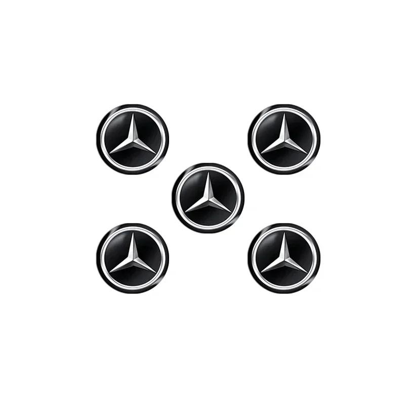 

For Mercedes Benz AMG CLA W206 W220 W211 W212 W210 W221 W222 Accessories Car Remote Key Sticker Aluminum Emblem Decoration Decal