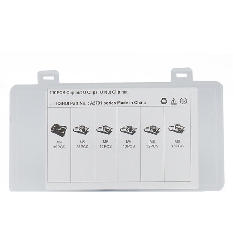 110 STÜCKE Verkleidung Karosserie Panel U-Clips Motorrad Mutter Schnellbefestigungen M4 M5 M6 M8
