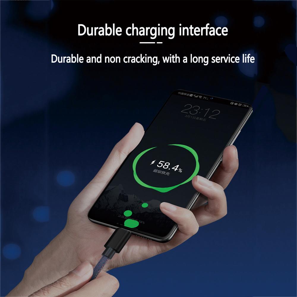 USB A To Type C Denim Data Cable Suitable For Android Samsung HuaWei Type C Fast Charging Cable USB C Mobile Phone Charging 1M