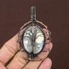 Maligano Jasper Gemstone Copper Wire Wrap Tree Of Life Pendant 3.54"