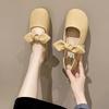 2024new Soft Sole Single Shoes Comfortable Flat Bottom Casual Simple All-match Mary Jane Bowknot Shoes for Women Summertime