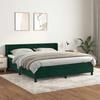 Exclusive House - Slatted Bed Base and Mattress Dark Green 160x200cm Velvet