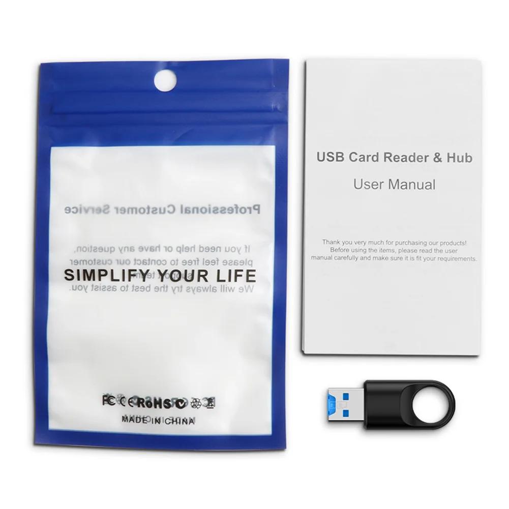 1-5PCS Memory Card Reader Adapter USB 3.0 High Speed Flash Memory Card Adapter Hub for TF SD PC Computer Laptop