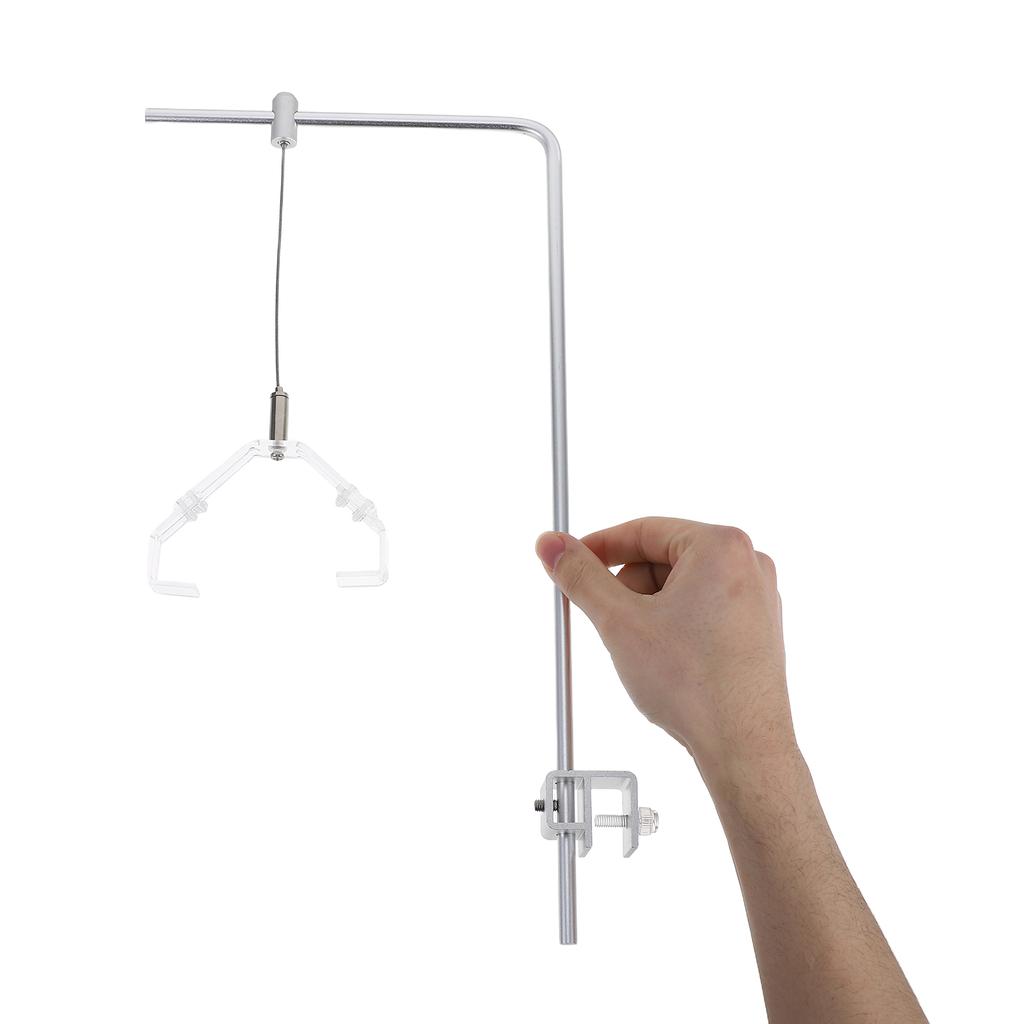 2 pièces Support de Lumière pour Aquarium Étagère pour Lampe d'Aquarium Aluminium Hauteur Réglable Réservoir sans Bordure Eau Salée Eau Douce Installation Facile Nouveau