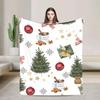 Merry Christmas Blanket  Soft Warm Plush Throw for Home Bed Travel Airplane  Festive Flannel Bedspread Decor