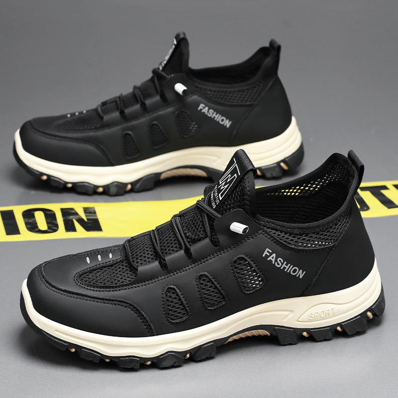 Hiking shoes men's summer new breathable and comfortable single shoes men's outdoor sports shoes Korean version of casual and comfortable dad shoes