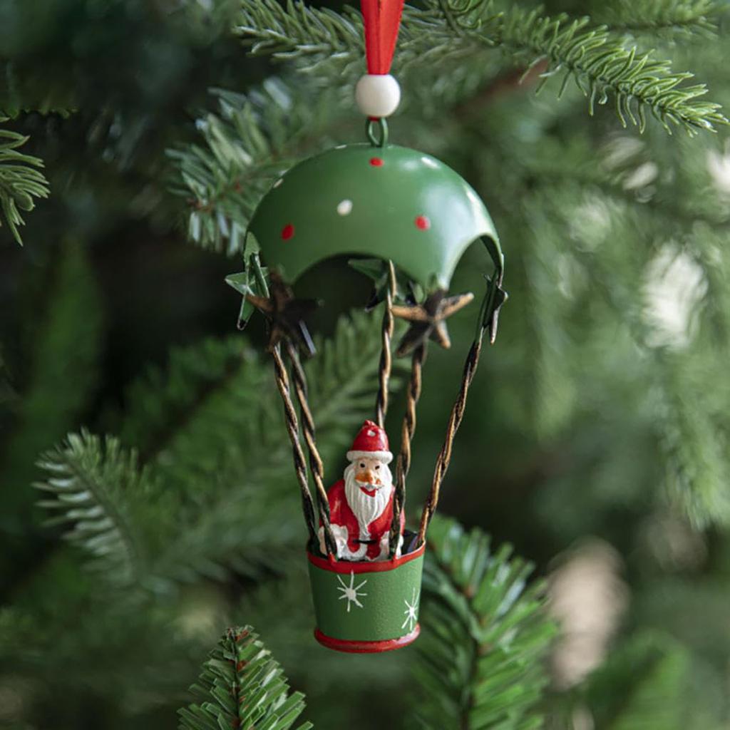 Figurky Santa Clause v letadle Vtipný letící Santa Claus Sněhulák v letadle