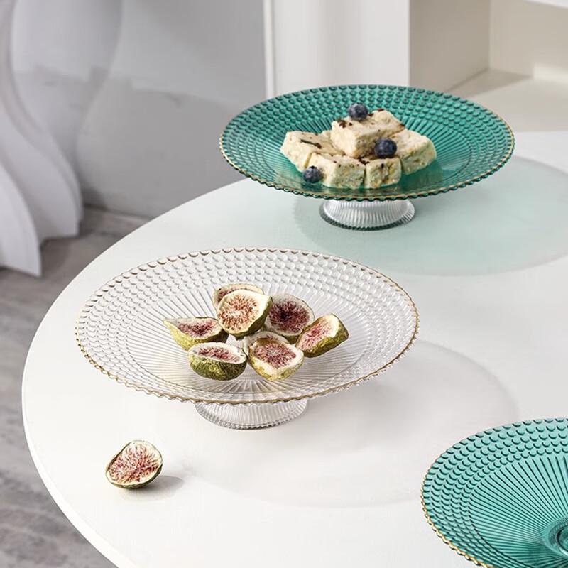 Zhinianhua European Glass Footed Fruit Bowl Set (2-Piece)