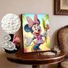 Disney Pearl Painting Minnie Easter Palm Cross Creative Art 5D Pearl Embroidery Cross Stitch Kit Handmade DIY Home and Room Decor Gift