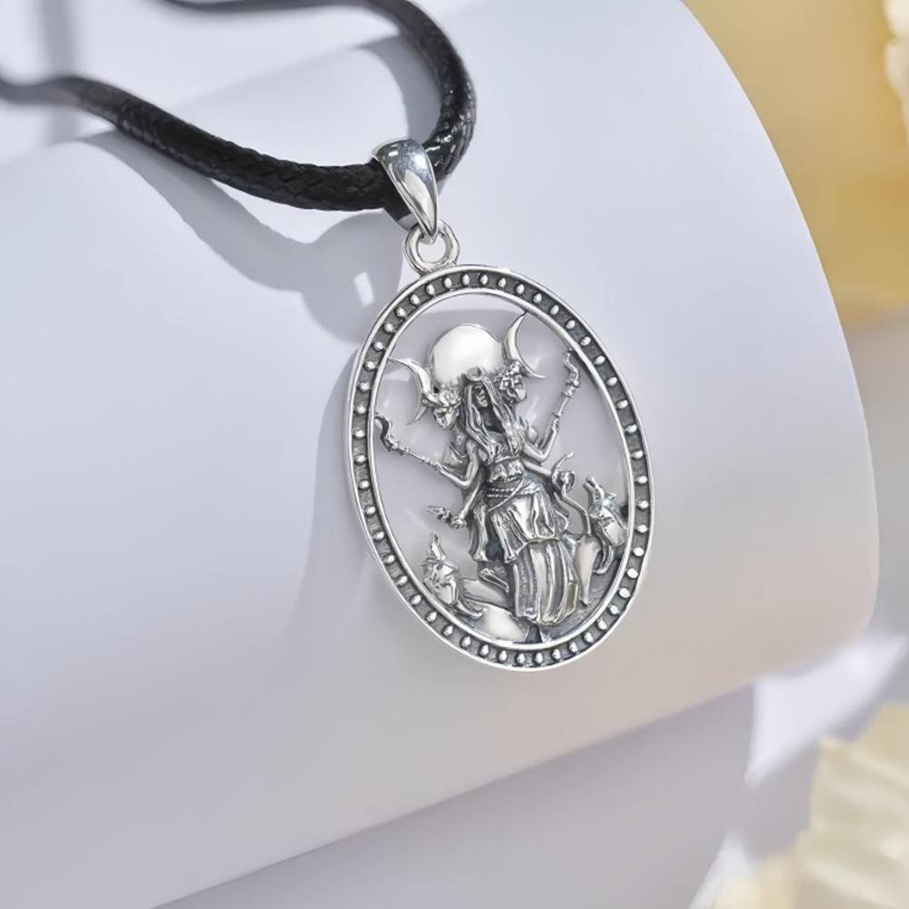Colar Vintage De Bruxa, Joias Para Mulheres, Meninas, Deusa Da Lua Tripla, Hecate, Pingente, Corrente De Pescoço, Acessórios De Presentes