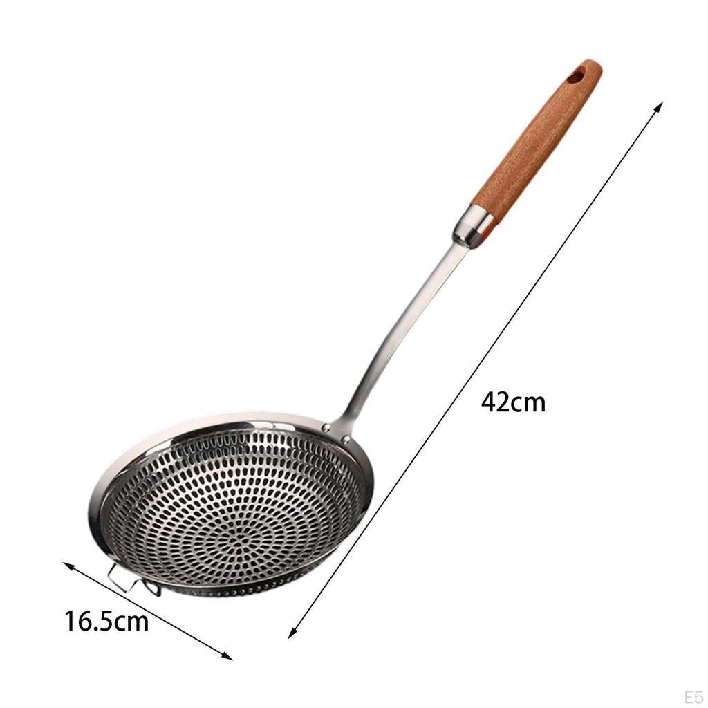 Skimmer Slotted Spoon Cooking Colander Comfortable Grip Strainer for