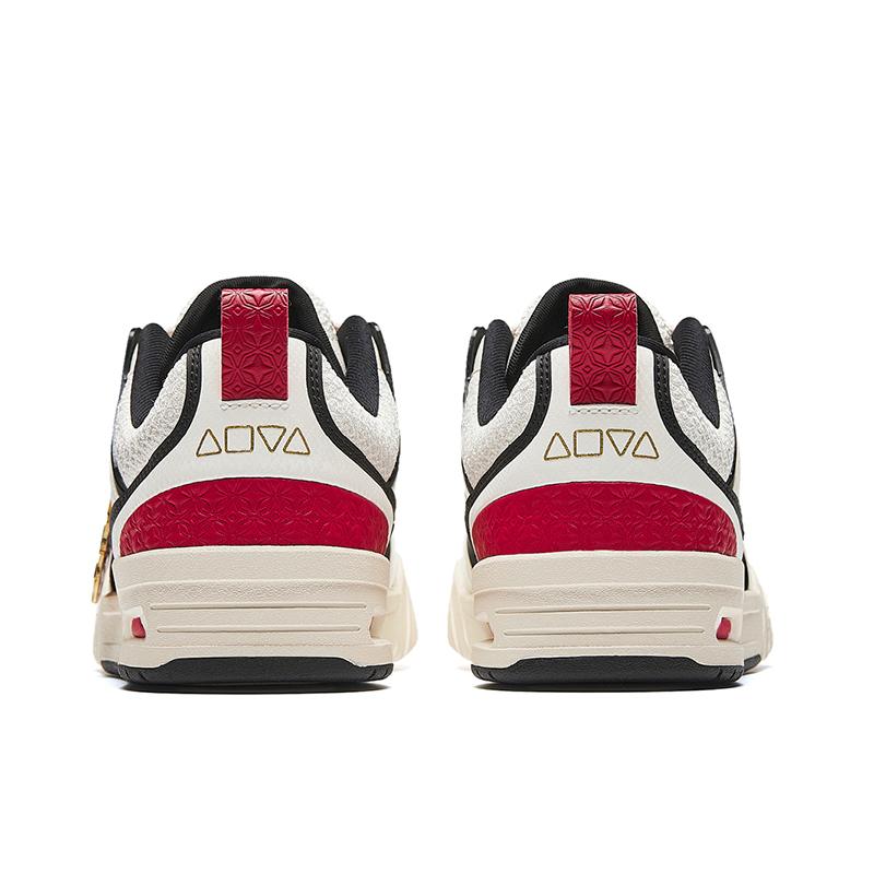 New Anta Low-Top Skateboard Shoes Women's White Black Red 122518040-14