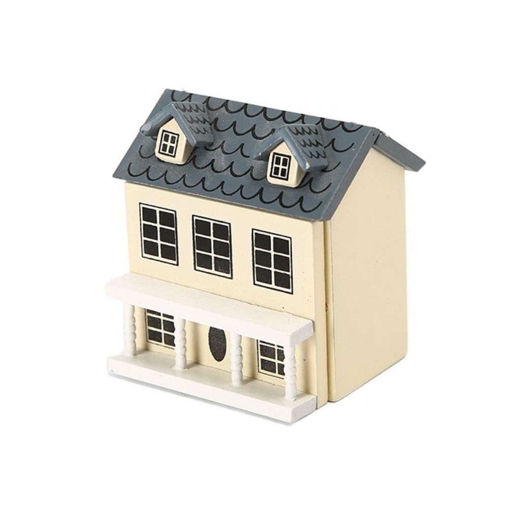 Mini Villa Miniature Handicraft Building Simulation Miniature Doll House Model  Photography Prop