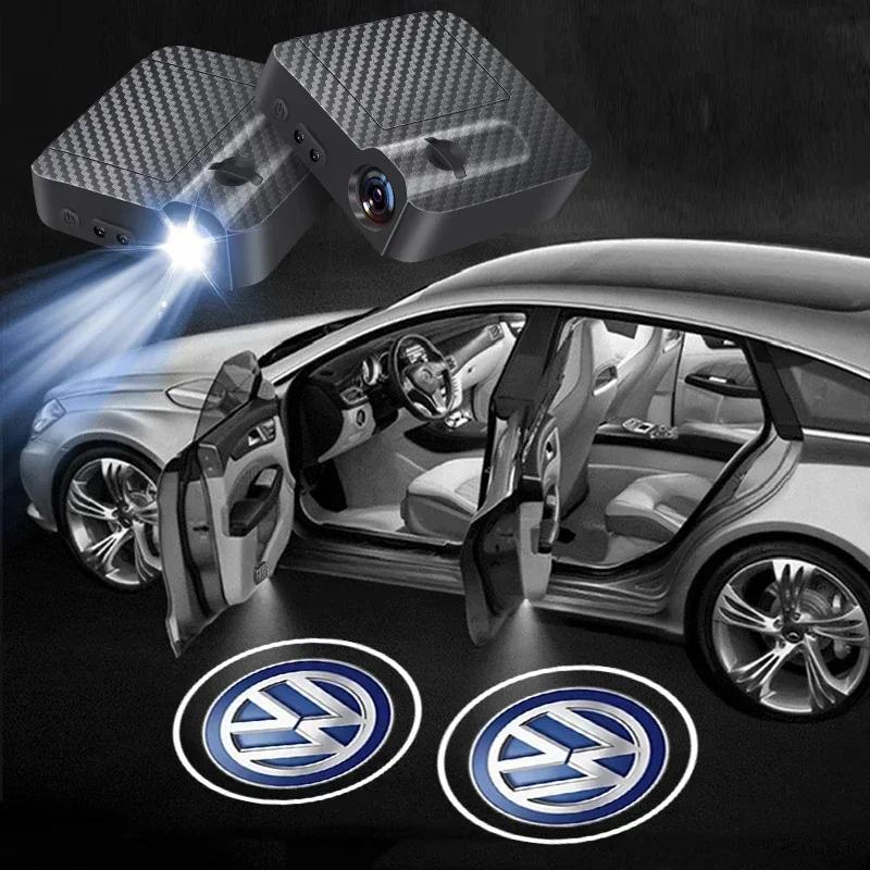 2025 Heiß 1/2 Stück LED Auto Tür Logo Projektor Courtesy Lampe Zubehör für Volkswagen VW Golf Passat Jetta Polo Bora CC Touran Be