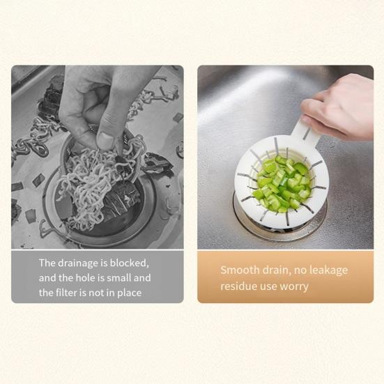 6Pcs Sink Filter Drain Basket Rabbit Ear Hair Strainer Sink Strainers Easy Installation Multifunctional Drainer Rack for Kitchen Sink Food Catcher,