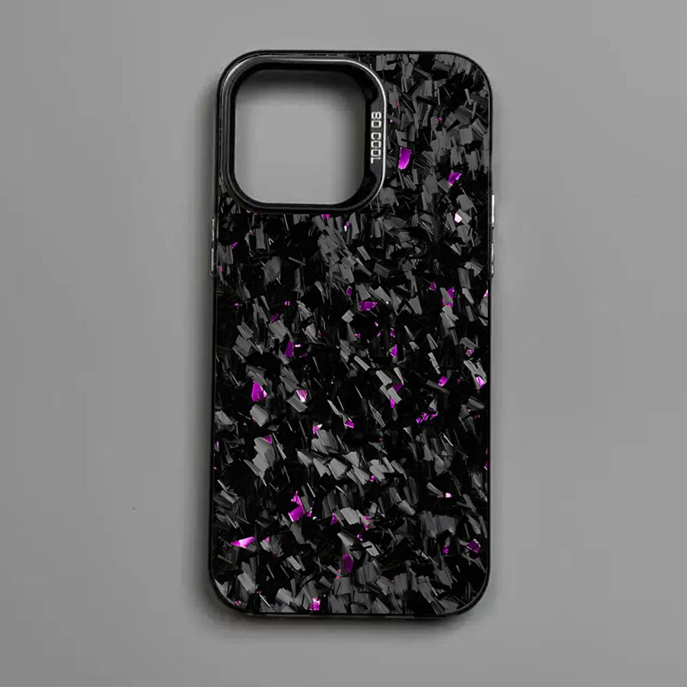 Abstrakte Kunst Schwarz Geschmiedetes Carbon Fundas Handyhülle Für IPhone 17 17E 16 Plus Pro Max 15 14 13 12 11 Matt Bunte Hüllen
