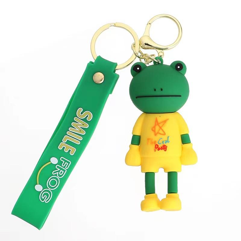 Creative Cartoon Long-legged Frog Doll Keychain Female Cute Creative Couple Key Chain Ring Bag Gift Pendant