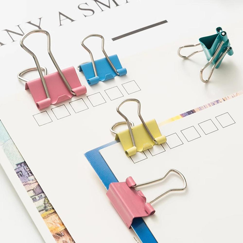 40PCS/Set Long Tail Clip, Mixed Color File Clip, Stationery Dovetail Clip, Goose Tail Clip