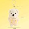 Wear Hoodies Cartoon Bear Plush Doll Bag Hanging Animal Plush Car Keyring  Friends Birthday Gifts