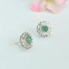 Earrings Natural Burma Jade Earrings Natural Stone Myanmar Jade Blue Jadeite Earrings for Women