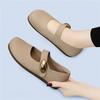 Mary Jane Schuhe mit flachem Ausschnitt, neue runde Kopf-Freizeitschuhe zur Höherverstellung Birkenstocks, einriemige flache Einzelschuhe