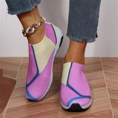 Modne Damskie Mieszane Kolory Płaskie Mokasyny Nowe Wsuwane Buty Kobieta Oddychające Siateczkowe Tenisówki Wiosenne Casualowe Outdoorowe Damskie Płaskie Buty
